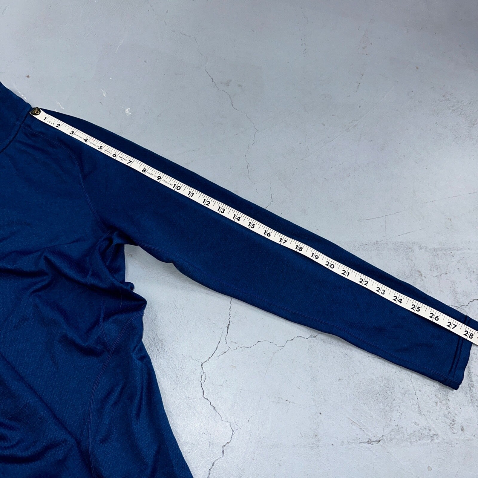 USA Prana Mens S 1/4 Zip Sweater Polyester Blue Outdoors Active Jacket