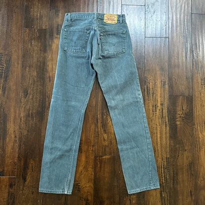 VTG 90s Levis 501 Button Fly 29x32 USA Tag Jeans Straight Wash Blue XX Act 28x30