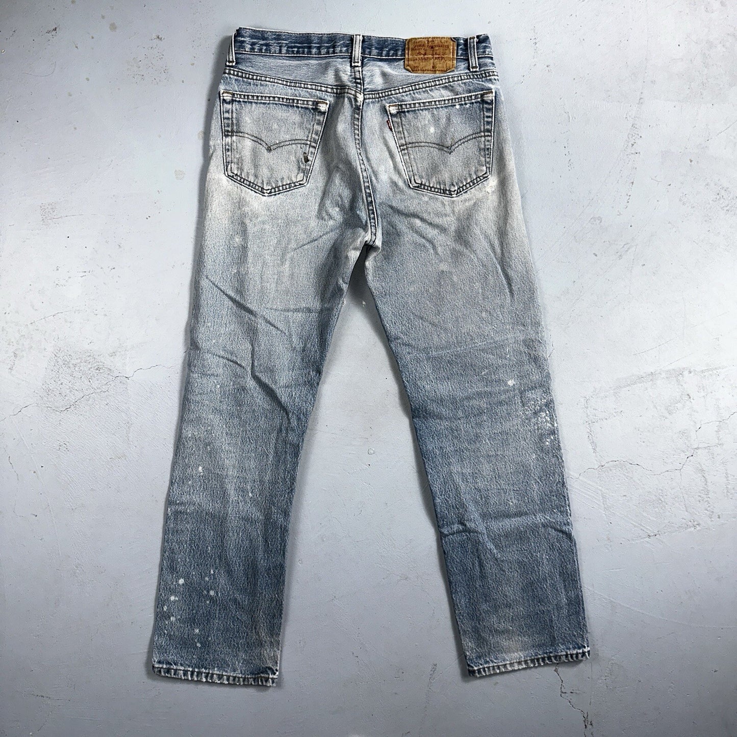 Levis 501 Vintage 90s USA XX Straight Leg Jeans 35x33 Light Wash Act 32x29