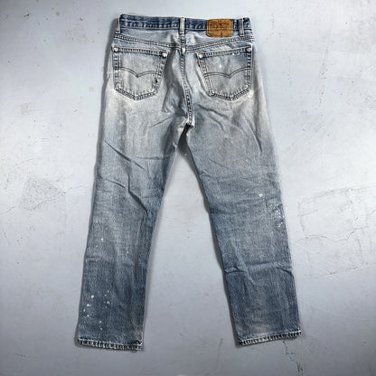 Levis 501 Vintage 90s USA XX Straight Leg Jeans 35x33 Light Wash Act 32x29