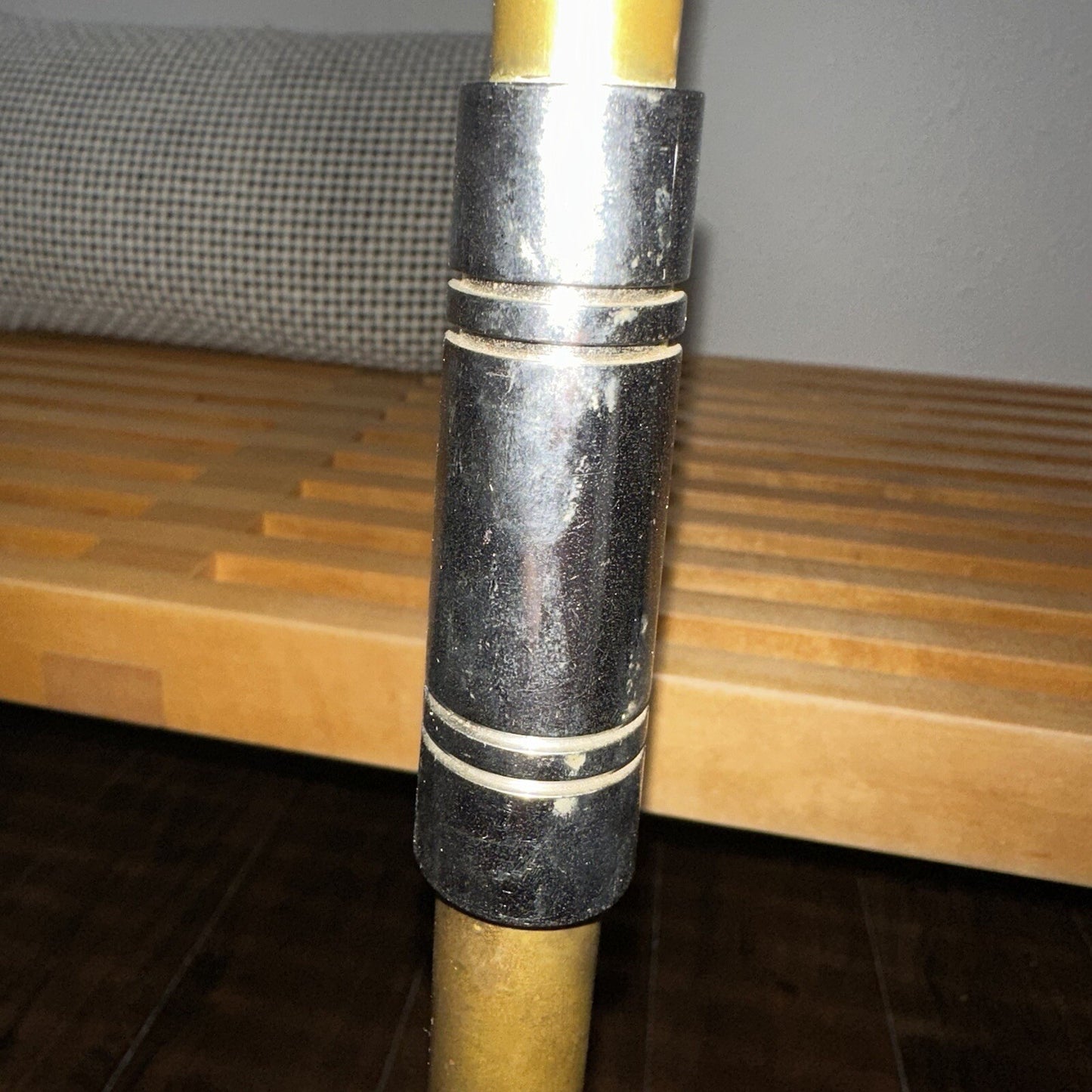 Pair 1986 CHAPMAN Tall Brass Horn Shaped Lamps 1985 Vintage MCM Design Nelson