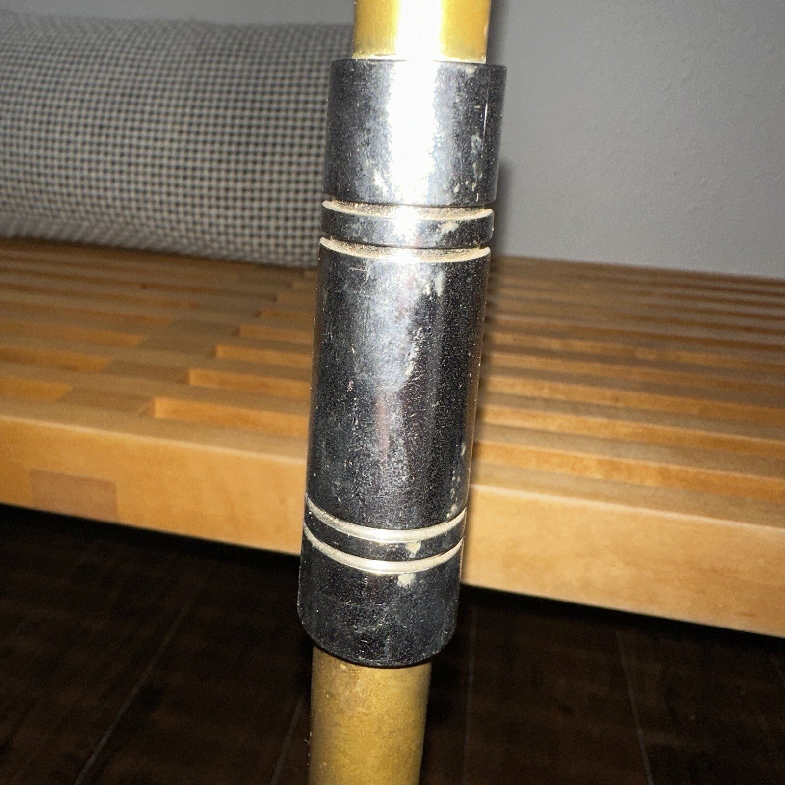 Pair 1986 CHAPMAN Tall Brass Horn Shaped Lamps 1985 Vintage MCM Design Nelson