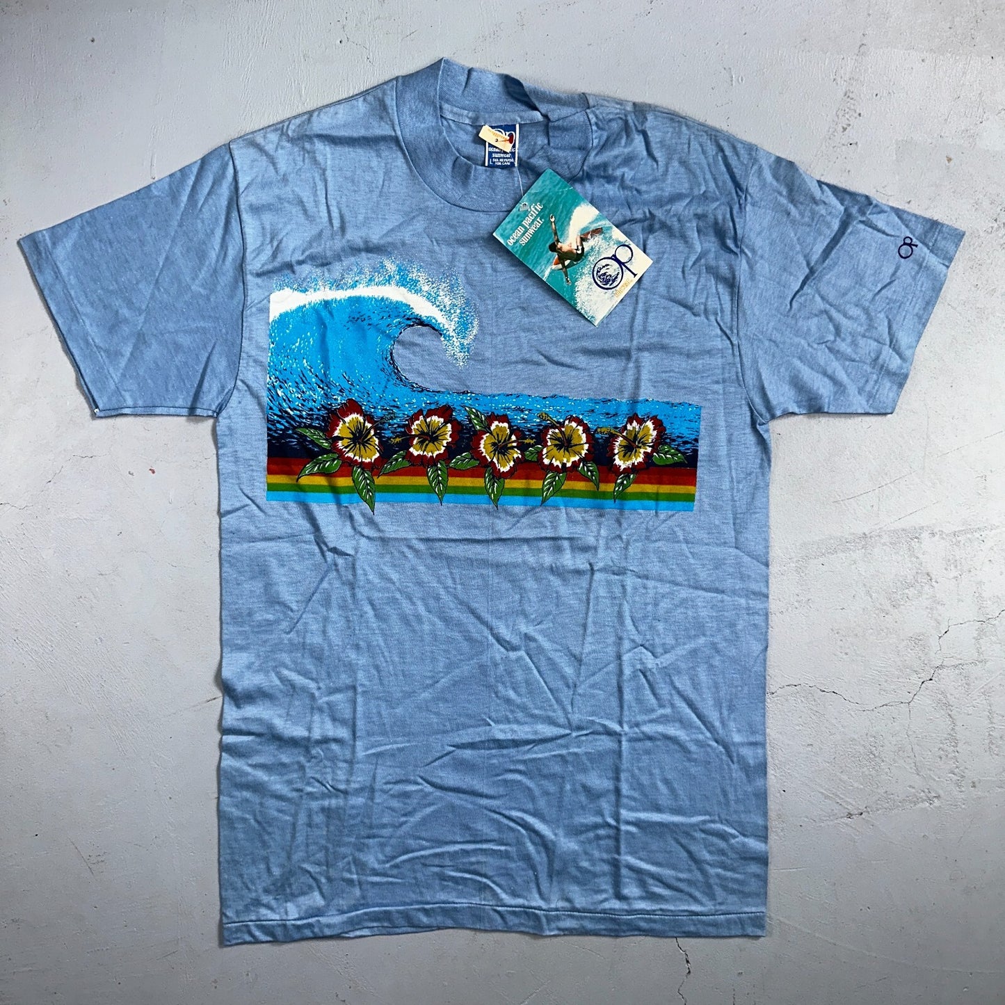 Ocean Pacific Sunwear NWT Tags Attached VTG T Shirt 80s Surf Surfer Hawaii L