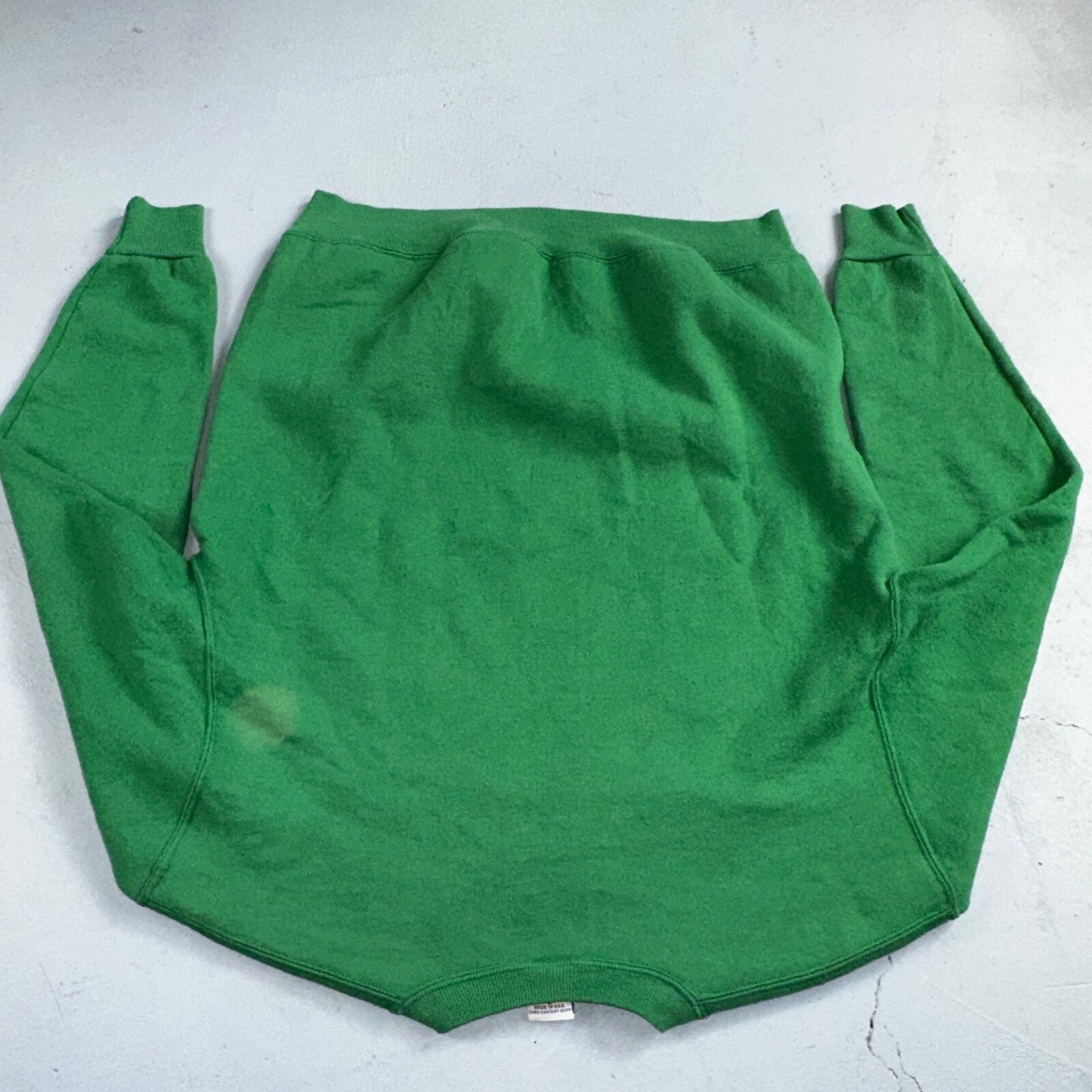 Russell Athletic Sweatshirt L Alpha Gam VTG Crewneck Green 90s USA College Uni