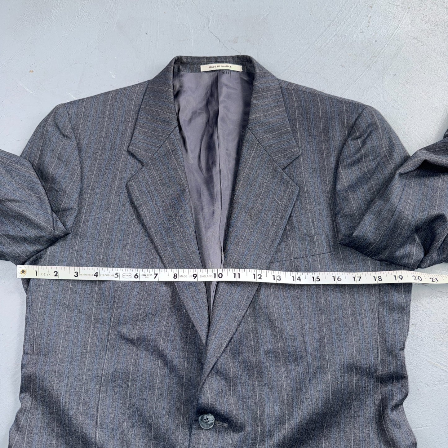 YSL Yves Saint Laurent Vintage Gray Grodin Jacket 38 Blazer Coat France Suit 80s