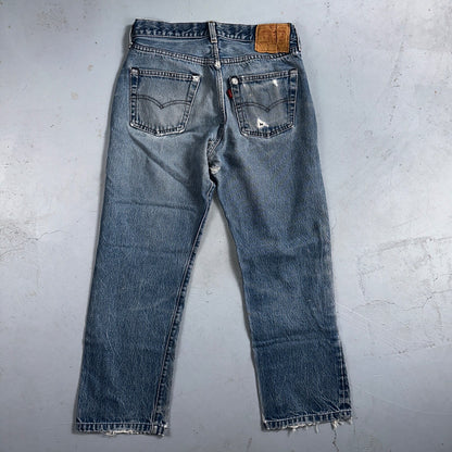Levis 501 Vintage 80s Redline Selvedge USA XX Jeans Light Wash 32x33 Act 28x28