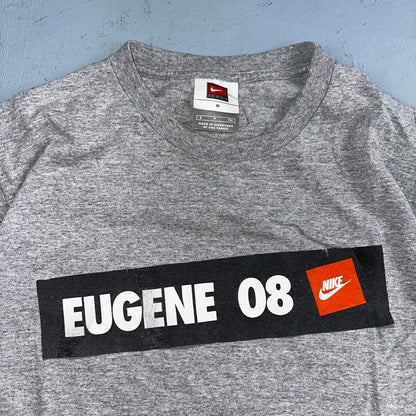 Nike Eugene 2008 VTG T Shirt Y2K Gray Rare Small Running Marathon Prefontaine