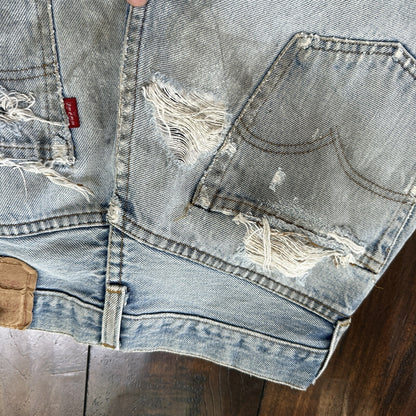 Levis Vintage 80s Redline Selvedge USA 501 XX Jeans 66 70s Light 30x36 Act 27x30