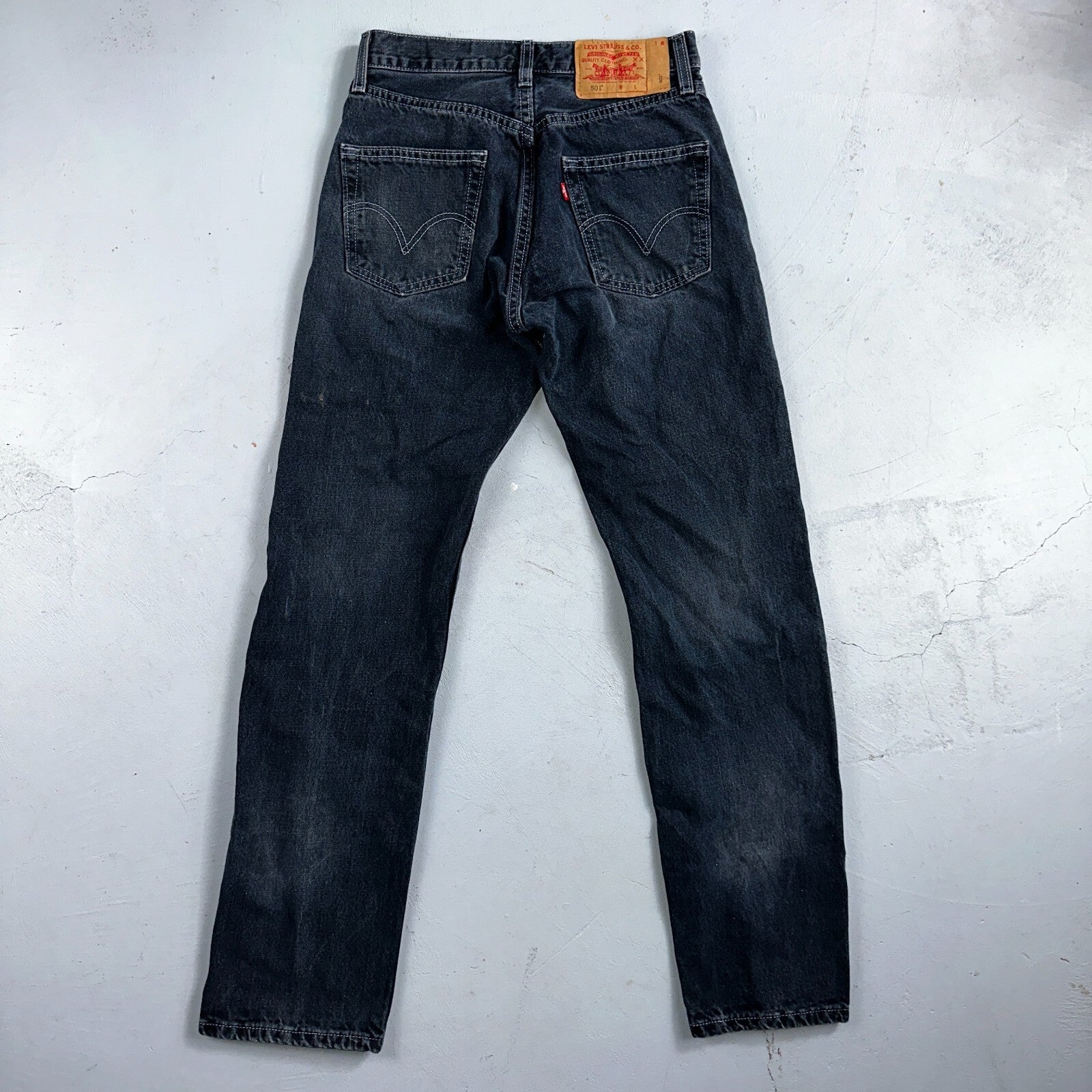 Levis 501 Vintage 90s Mexico Straight Leg Jeans 29x32 Y2K Dark Wash Act 28x31