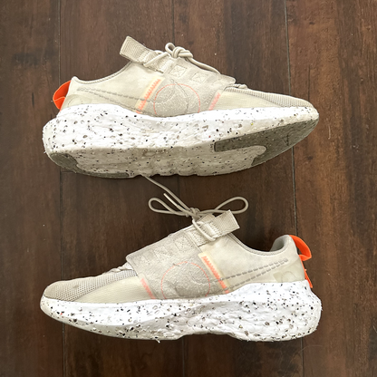 Nike Men's Crater Impact Lace Up Shoes Beige Orange Size 8.5 DB2477-100 No Box