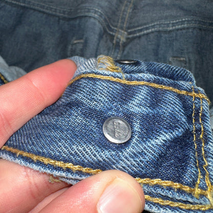 Levis 501 Vintage Y2K XX Straight Leg Jeans Blue Med Wash Paint 38x30 Act 38x29