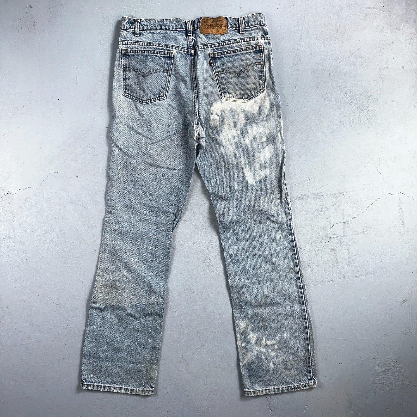 Levis 517 Vintage 90s USA Orange Tab Bootcut Flare Blue Worn Jeans Act 33x31