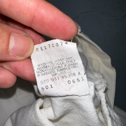 Levis 501 Vintage 80s USA XX Straight Leg Jeans White Light Wash 38x32 Act 35x31