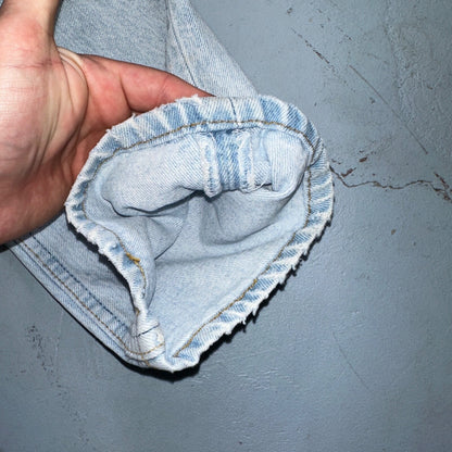 Levis 501 Vintage 90s USA XX Straight Leg Jeans Blue Light Wash 33x34 Act 31x32