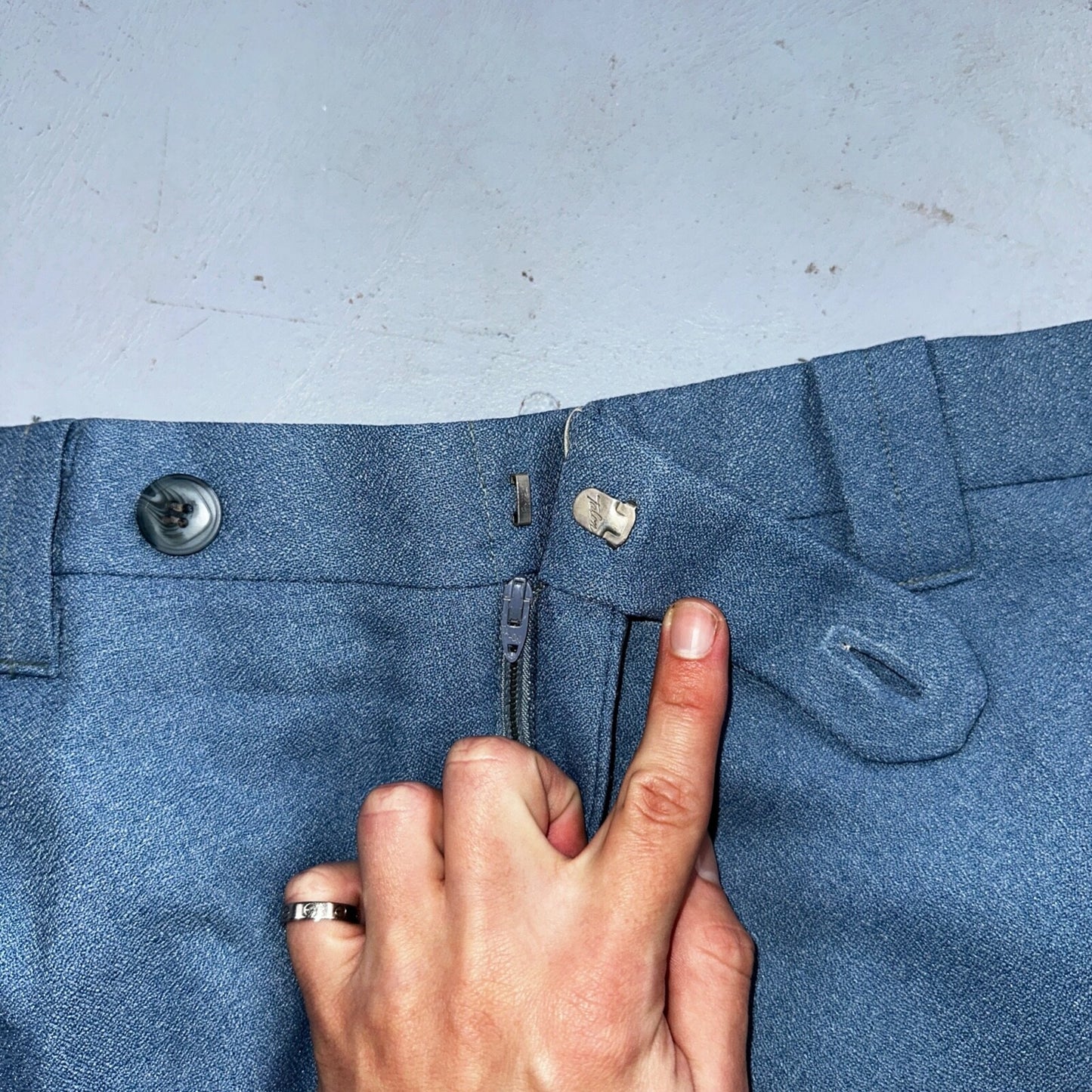 VTG 1960s Mens 2 PC Suit 42 Jacket Coat Pants 60s Lions Den Rockabilly Side Belt