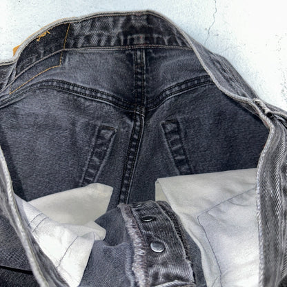 Levis 501 Vintage 90s USA XX Straight Leg Jeans Black Light Wash 32x36 Act 30x27