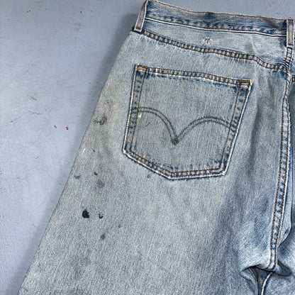 Levis 501 Vintage 90s Mexico Straight Leg Jeans Blue Light Wash 40x30 Act 40x28