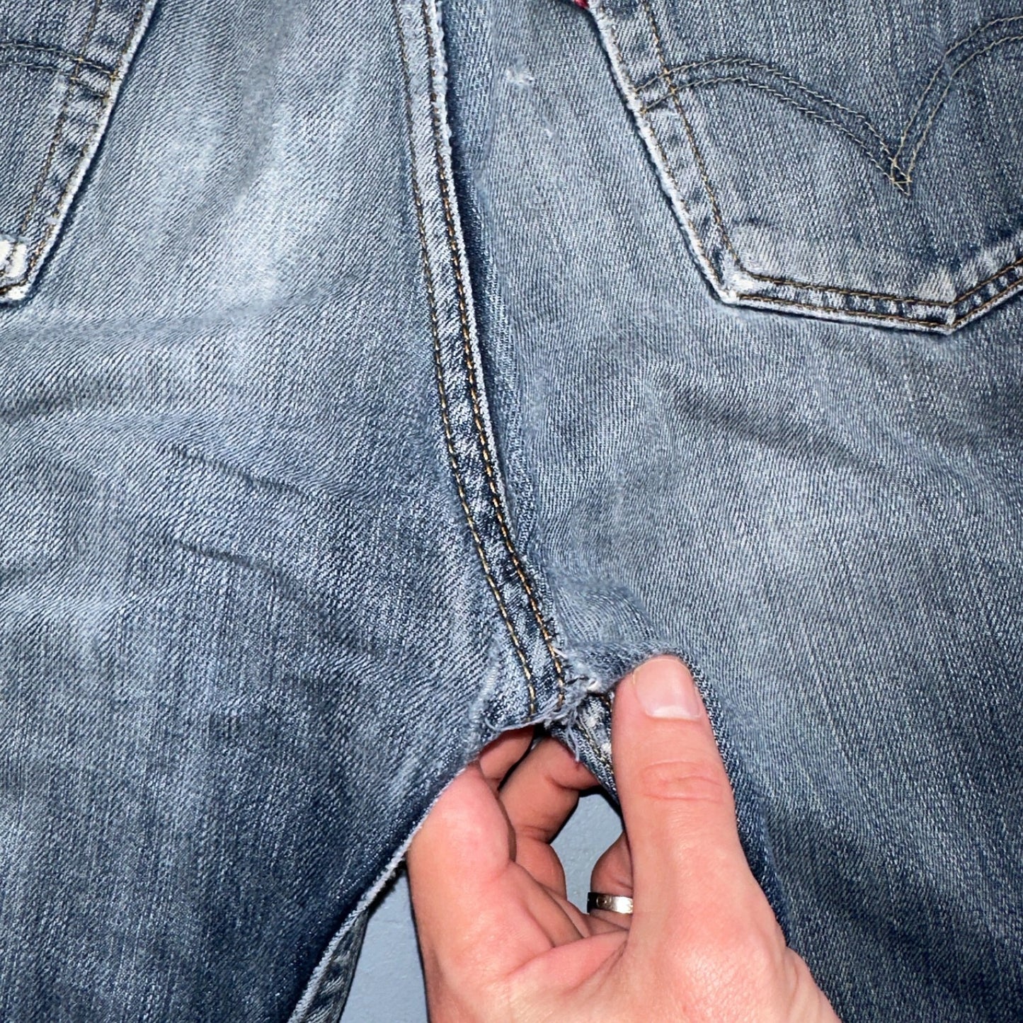 Levis 501 Vintage Y2K XX Straight Leg Jeans Blue Med Wash 34x36 Act 33x30