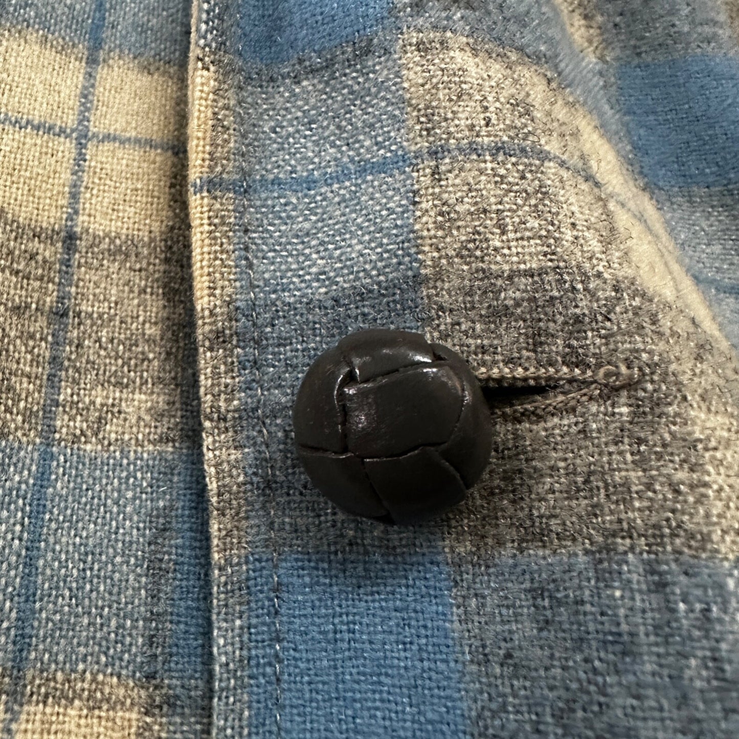 VTG 50s Penney's Chore Coat Shadow Plaid Rockabilly Wool Flannel Shirt 1950s