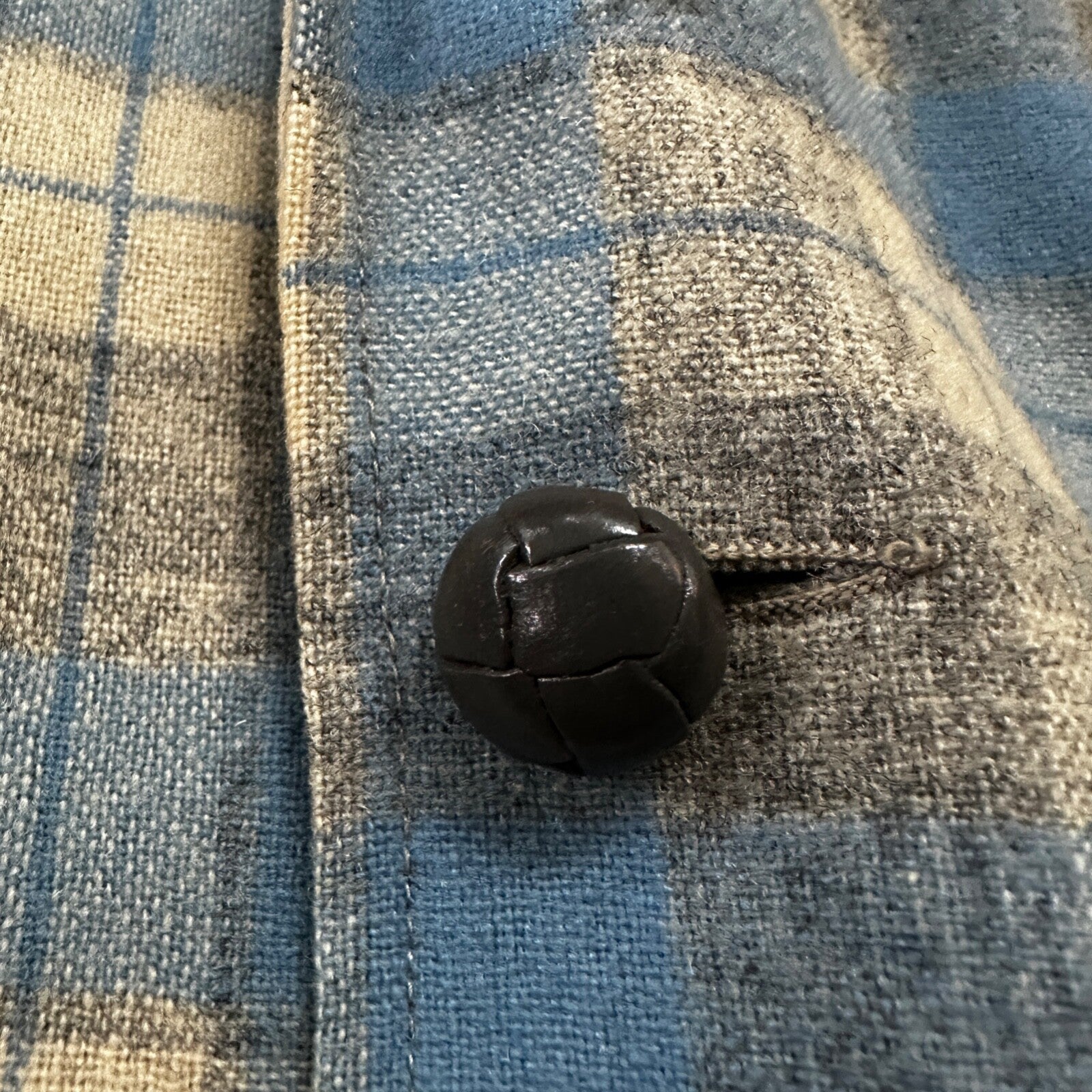 VTG 50s Penney's Chore Coat Shadow Plaid Rockabilly Wool Flannel Shirt 1950s