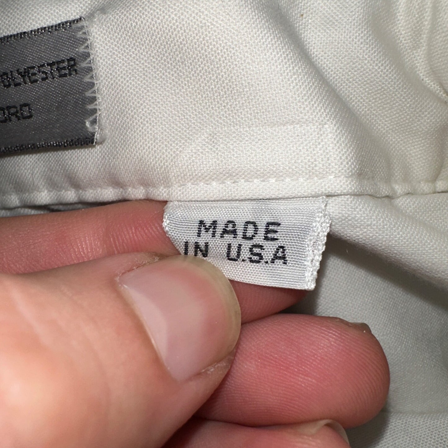 Disney Fashions Pure White VTG Pinpoint Oxford Button Dress Shirt Mens 17