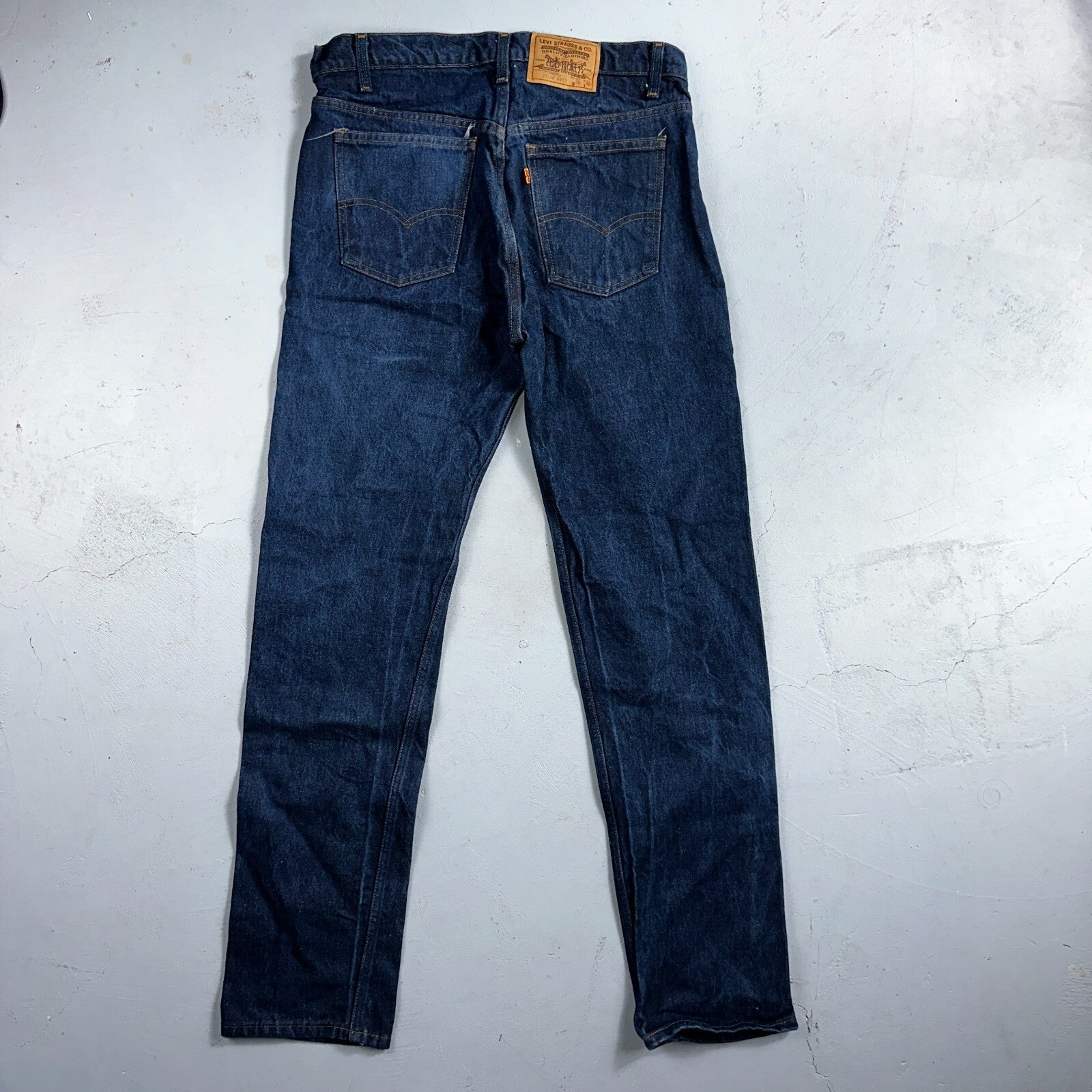 Levis 505 Vintage 80s 20505-0217 Orange Tab Dark 501 Jeans 36x34 USA 1980s