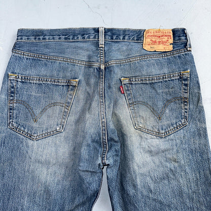 Levis 501 Vintage Y2K XX Straight Leg Jeans Blue Light Wash 34x34 Act 33x33