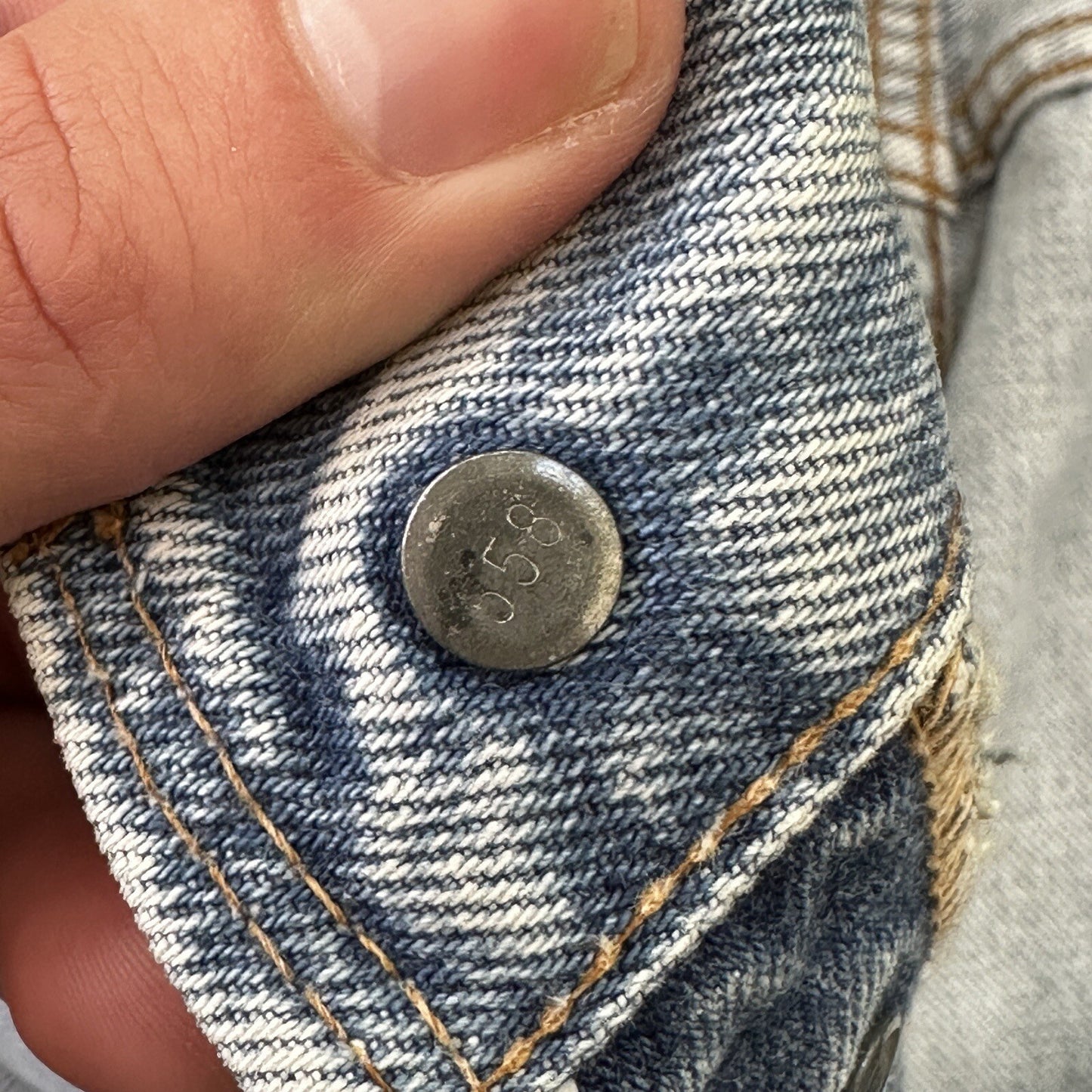 Levis Vintage 80s Redline Selvedge USA 501 XX Jeans Light Wash 34x36 Act 32x31