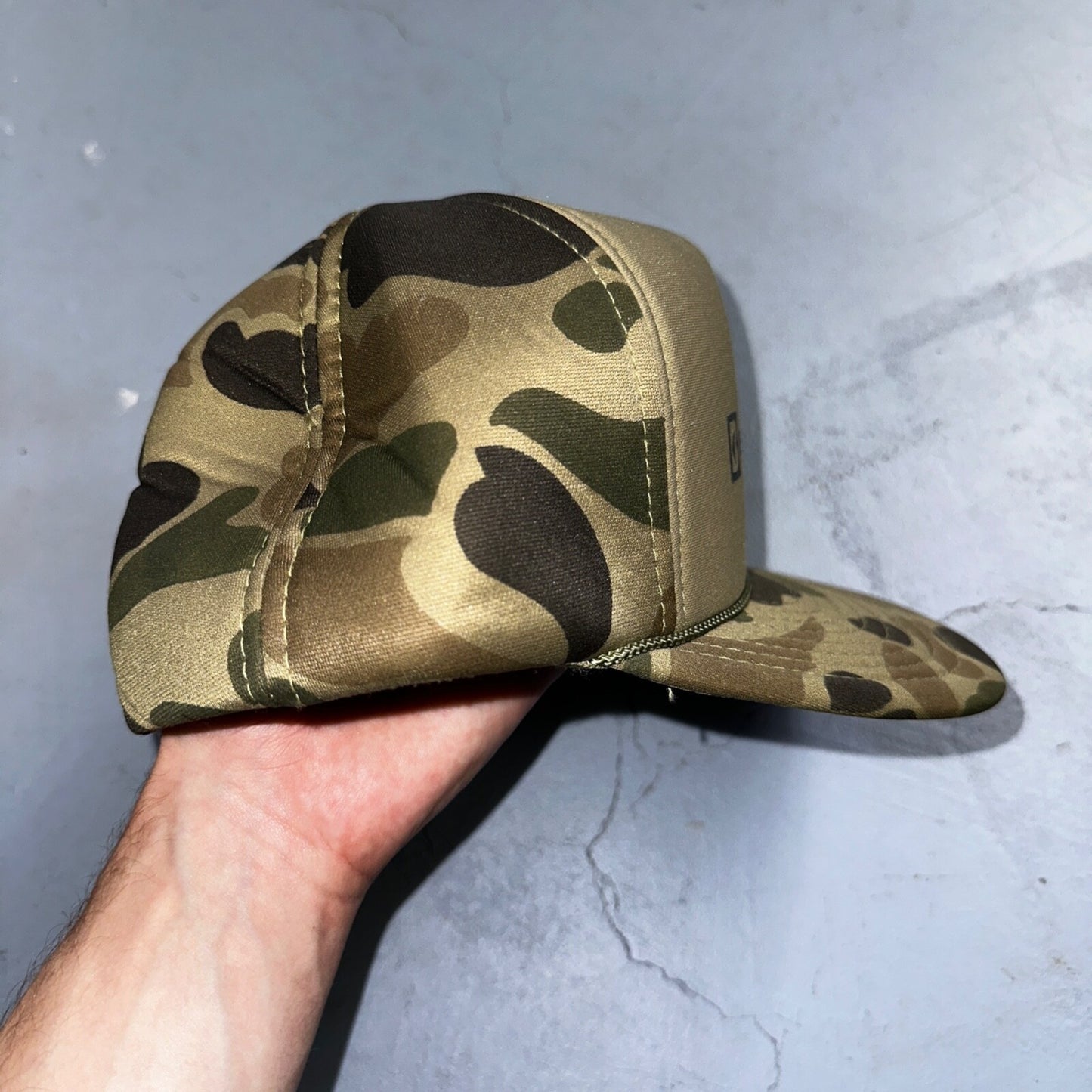 Balderson Camo Green 80s VTG Hat Cap Snapback Otto Trucker Hunting Woodland