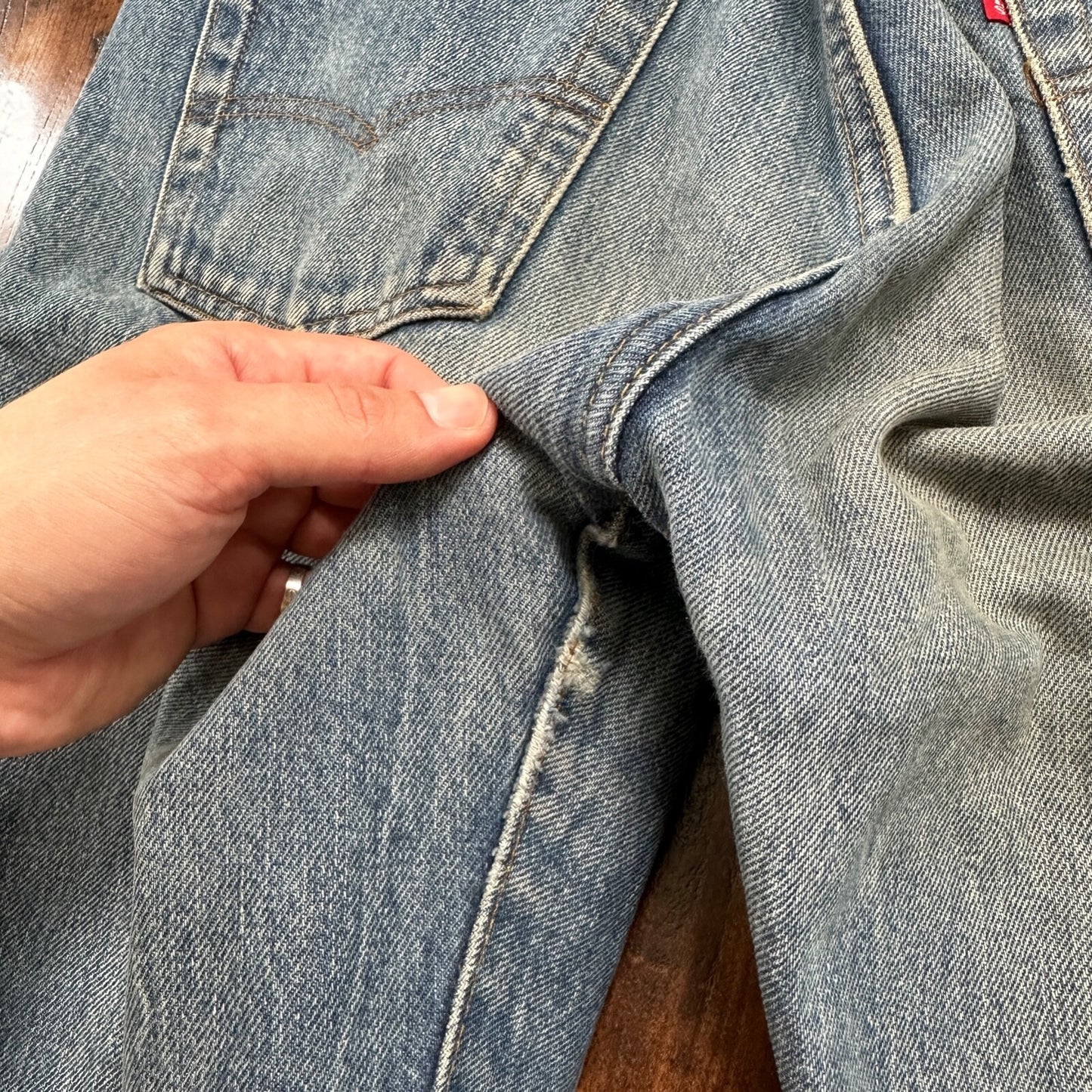 Levis Vintage 80s Redline Selvedge USA 501 XX Jeans 66 70s Light 33x38 Act 30x33