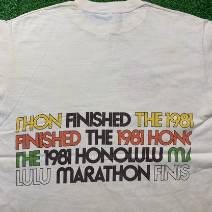 Vintage Nike T Shirt USA Rare Jordan 1981 Finisher Honolulu 80s Japan Geisha