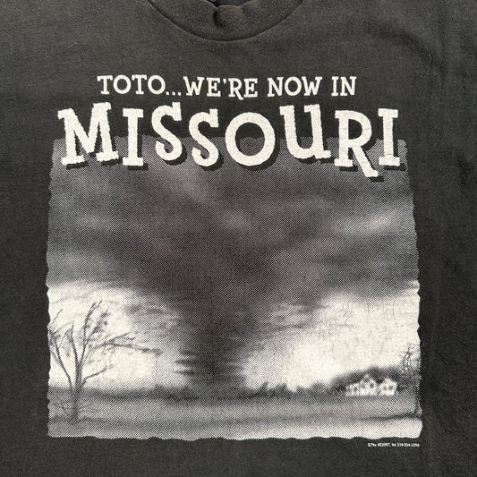 Missouri Toto VTG T Shirt 90s Y2K Tornado Alley Midwest FOTL Black Fun Art Tree
