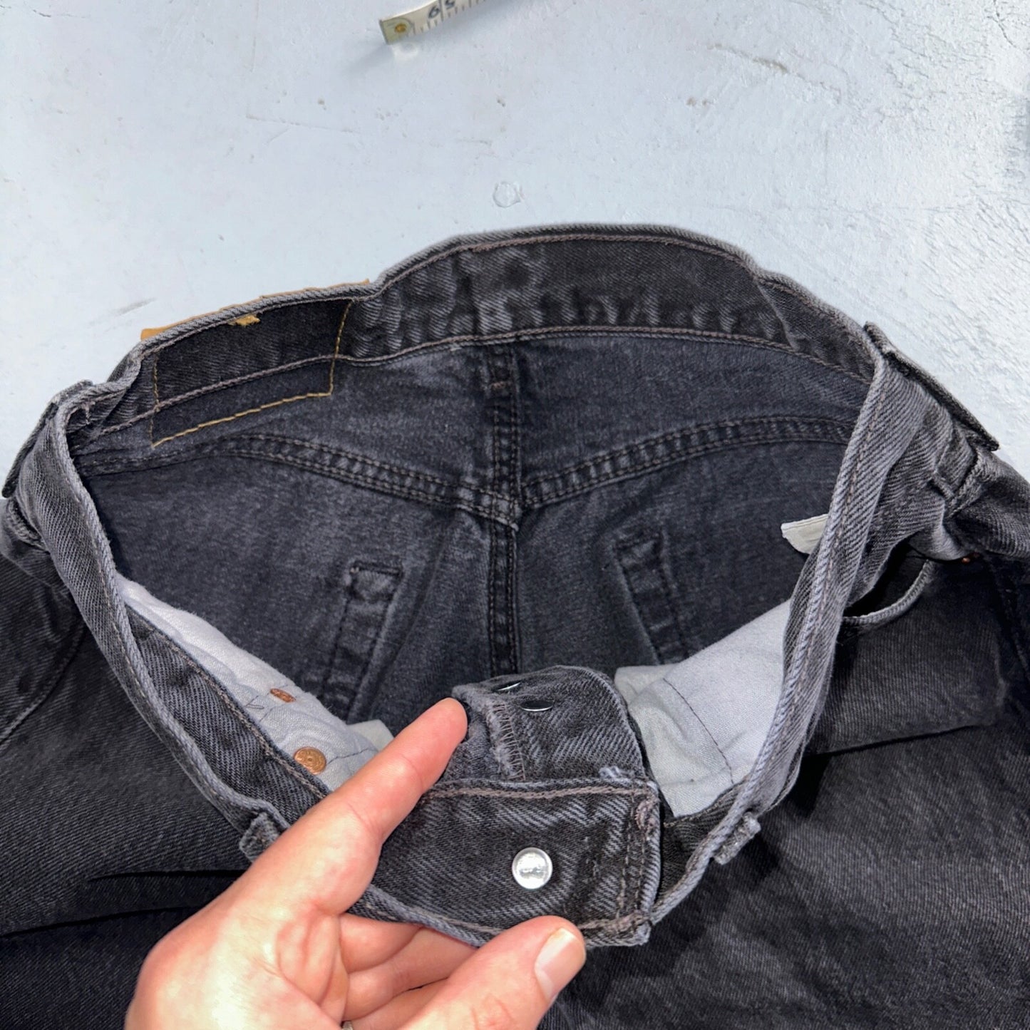 Levis 501 Vintage 90s Mexico Straight Leg Jeans 30x32 Y2K Dark Wash Act 27x30