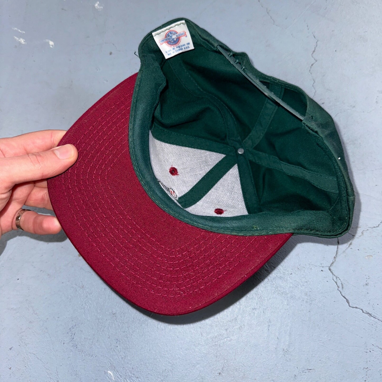 Roxxi Arizona State Sun Devils MLB 1985 Vintage Snapback Cap Hat Green Red Base