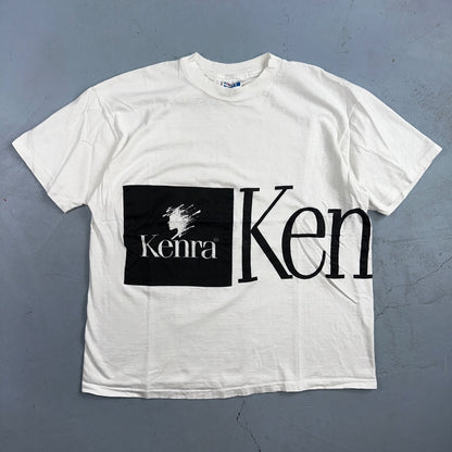 Kenra 80s VTG T Shirt Art Hair Style Salon Shampoo Promo Hanes Beefy Paint XL