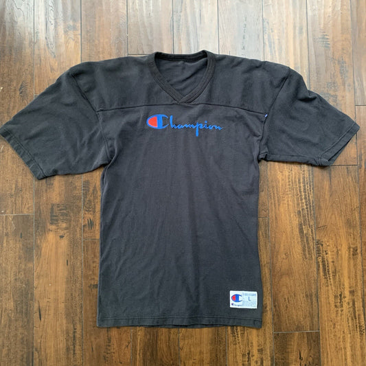 Vintage Champion Football Jersey Cotton Size Large Made in USA 80s Rare Shirt