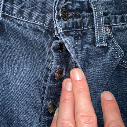 Levis 501 Vintage 90s Mexico Straight Leg Jeans 29x32 Y2K Dark Wash Act 28x31