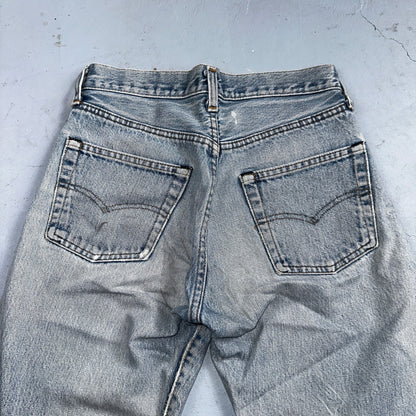 Levis 501 Vintage 80s Redline Selvedge USA XX Jeans Light Wash 28x36 Act 26x31