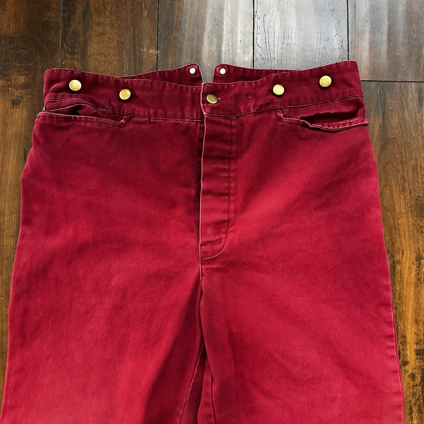 VTG Mens Scully Rangewear Cotton Canvas Outdoor Pants Buckleback Cowboy 36 Red