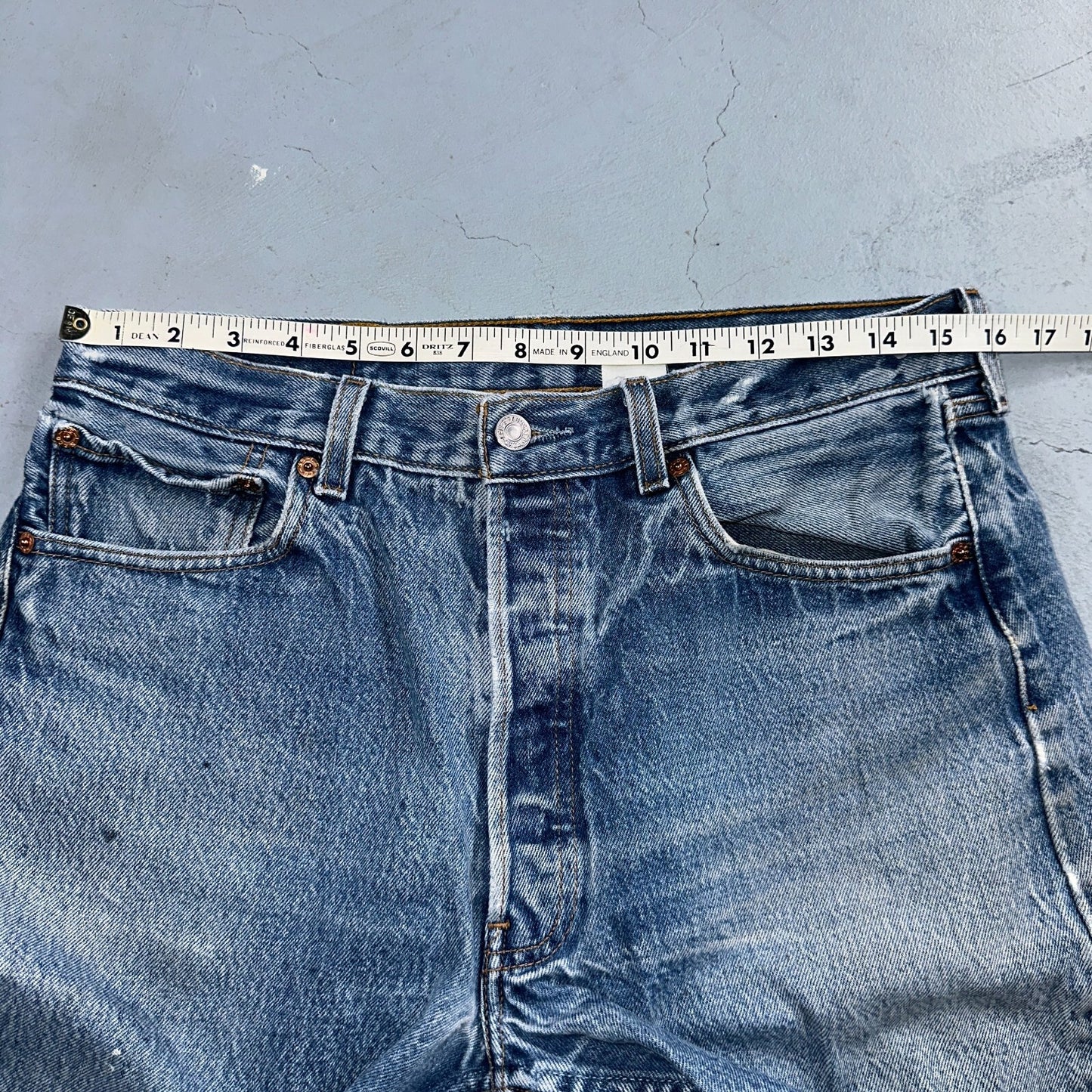 Levis 501 Vintage 90s Y2K XX Straight Leg Jeans Blue Med Wash 34x38 Act 31x32