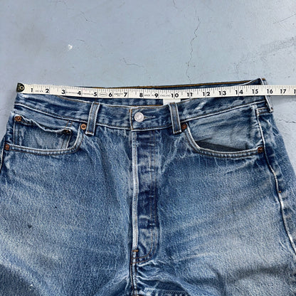 Levis 501 Vintage 90s Y2K XX Straight Leg Jeans Blue Med Wash 34x38 Act 31x32