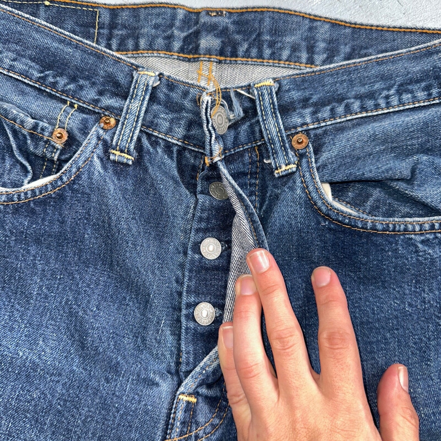 Levis 501 Big E Vintage 60s Redline Selvedge USA XX 1960s Jeans SKINNY Act 27X26