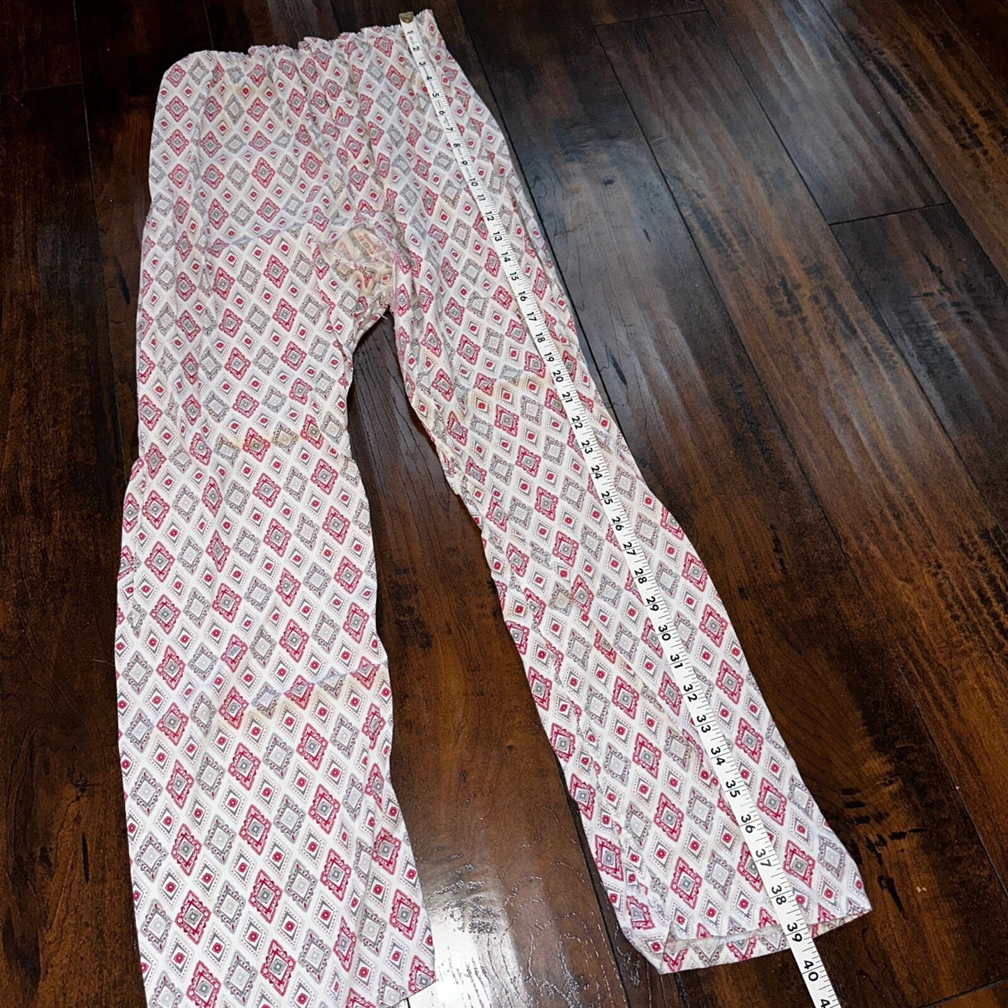 Vintage 50s 60s Tommies Sanforized Sleepwear Pajamas Pair Pants Top Cotton Plaid