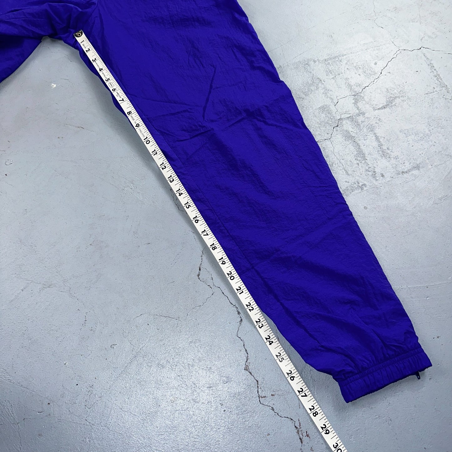 Nike VTG 90s Windbreaker Track Pants Ankle Zip Unlined Purple 1990s Essential