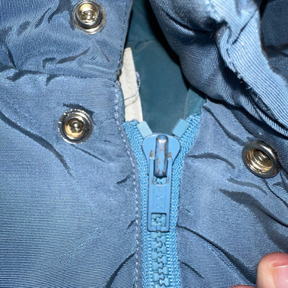 Woolrich VTG Vest Mens L Baby Blue Puffer Down Quilted Snap Up Made In USA 80s