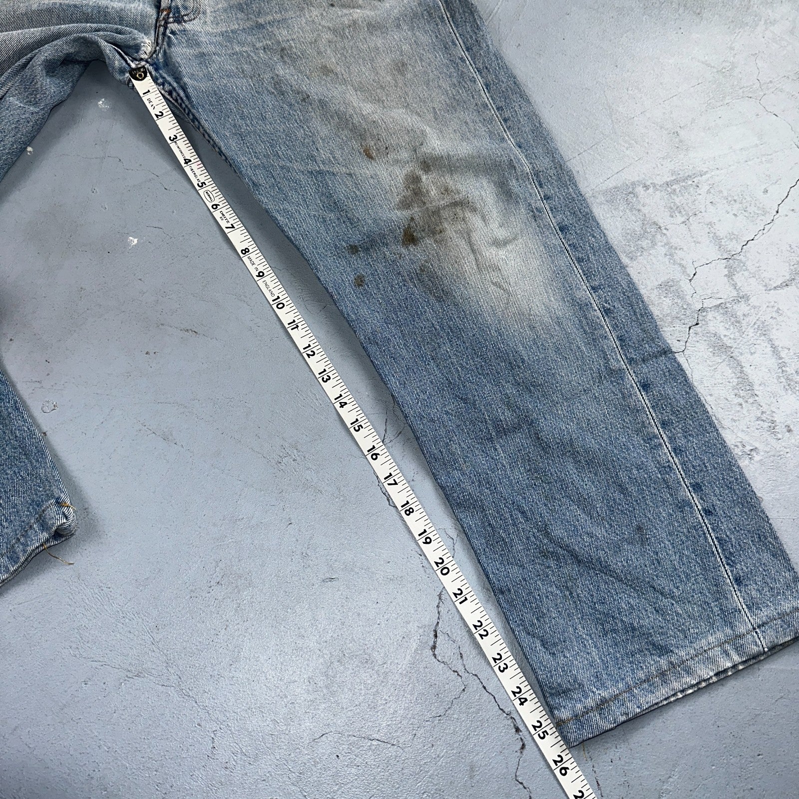 Levis 501 Vintage 90s Mex XX Straight Leg Jeans Blue Light Wash 36x30 Act 35x25