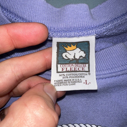 Oregon Newport Art Painting VTG 90s Crewneck Sweatshirt 1990s Purple Lighthouse