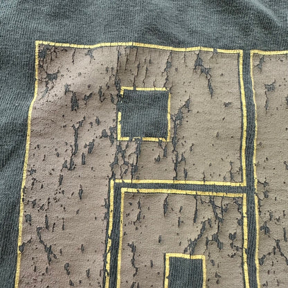 POLE Vintage T Shirt Skate Rap Music Grunge Nirvana Green Army Gildan XL Faded