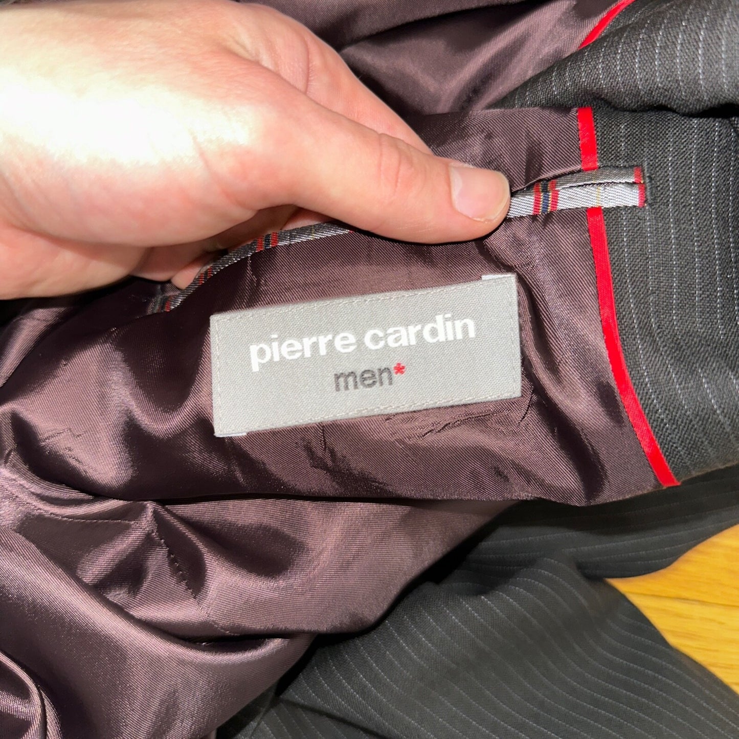 Pierre Cardin Paris 44R Black Blazer Suit Jacket Vintage High End Designer VTG