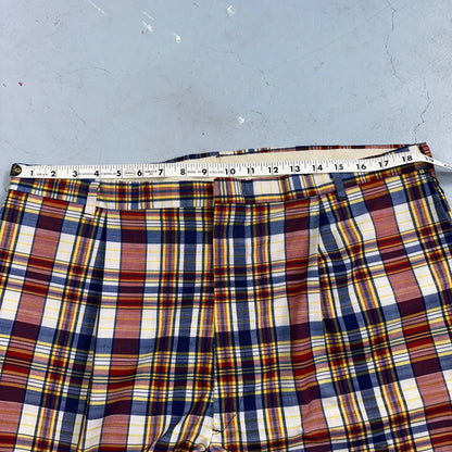 Sears Vintage 70s The Men’s Store Perma-Prest Striped Shorts Plaid Talon Zipper